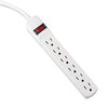 Innovera Six-Outlet Power Strip, 6 ft. Cord, 1-15/16 x 10-3/16 x 1-3/16, Ivory IVR73306